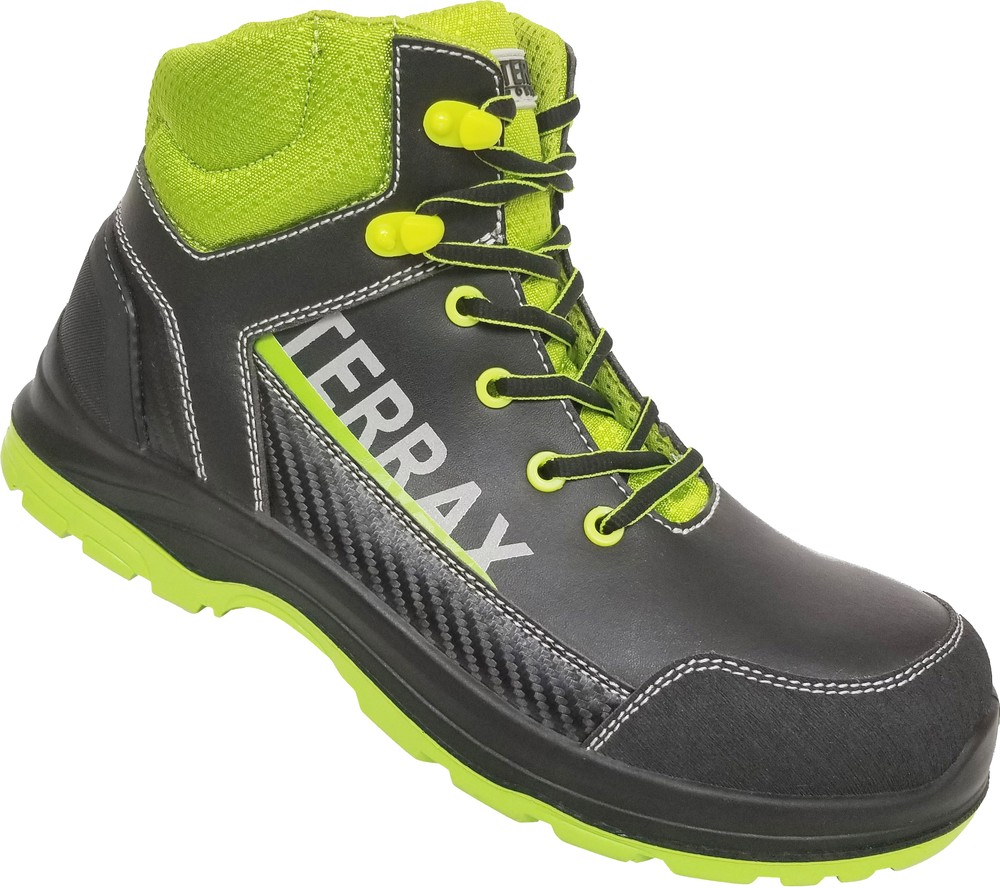 TerraxWorkwearSicherheitsStiefelSchwarzLimette