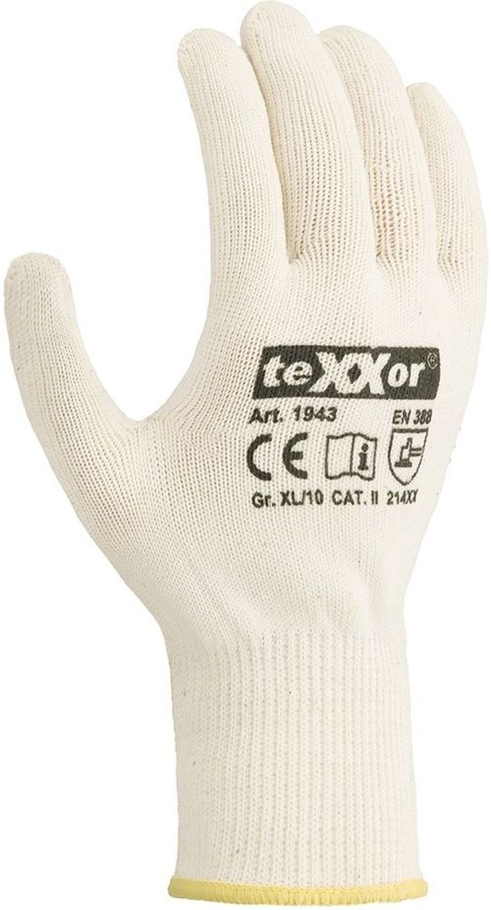 teXXorMittelstrick-HandschuheBaumwolleNylon12Stck1943WeiBlaueNoppen-7