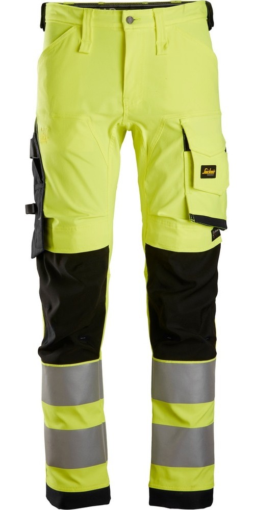 SnickersWorkwearHigh-VisStretchArbeitshoseKlasse2High-VisGelbScharz