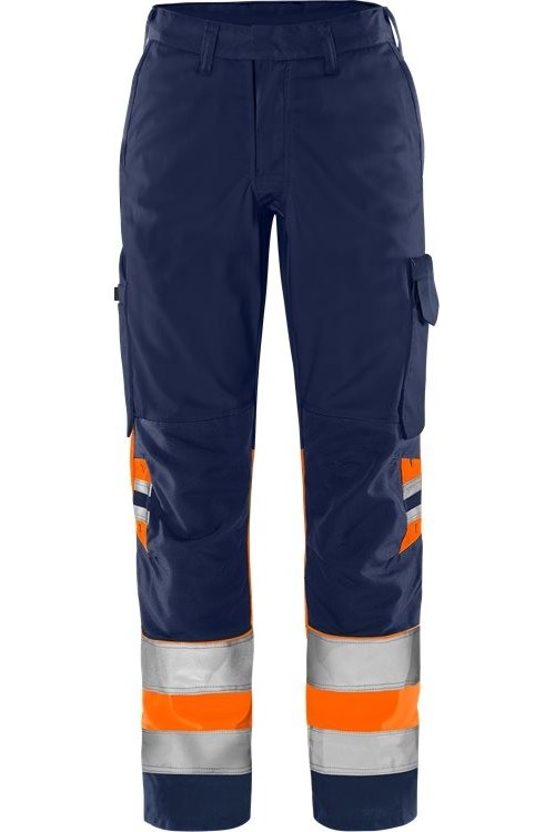 FristadsHighVisGreenHoseDamenKl12652GPLUWarnschutz-OrangeMarine