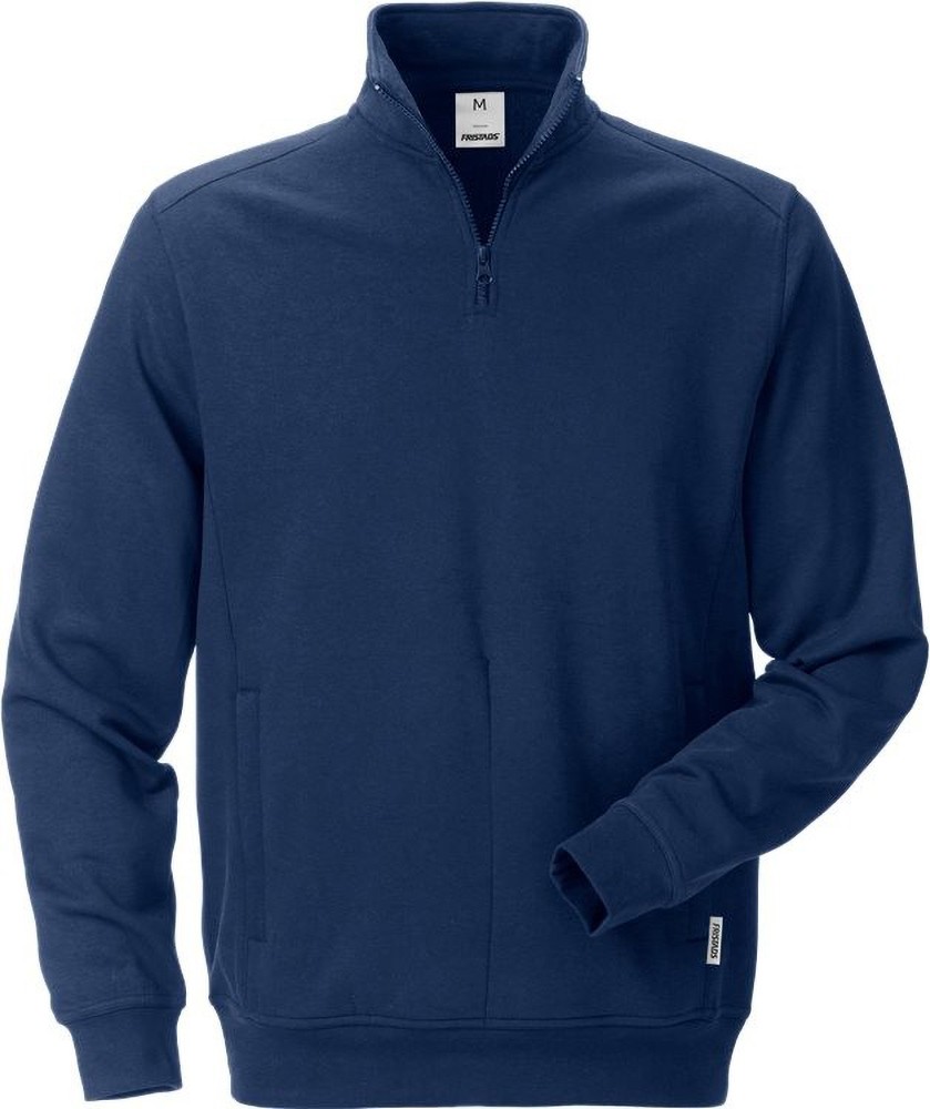 FristadsSweatshirtmitkurzemReiverschluss7607SMMarineblau