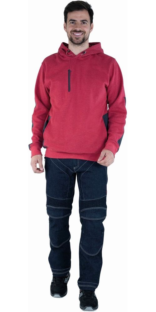 LafontHoodiePowerDFAST1RedCharcoal-XXL