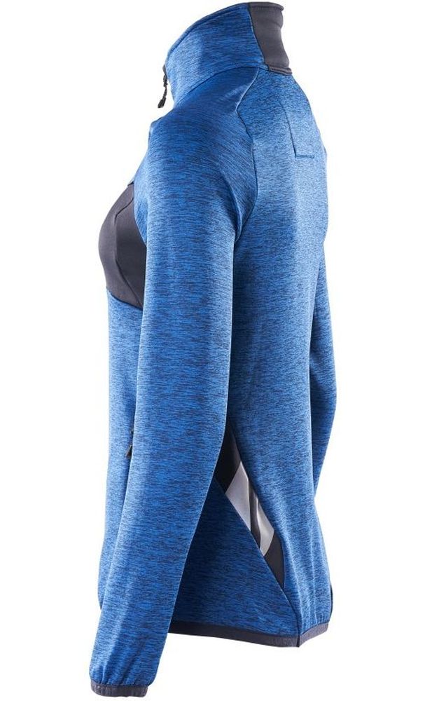 MascotDamenFleecepullovermitkurzemReiverschlussAccelerate18053-316AzurblauSchwarzblau-XXL