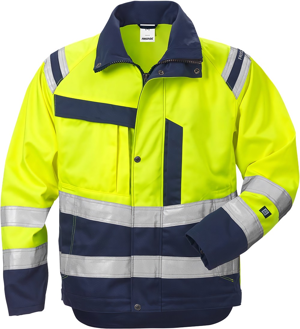 FristadsWarnschutz-JackeHighVisJackeKl34026PLUWarnschutz-GelbMarine