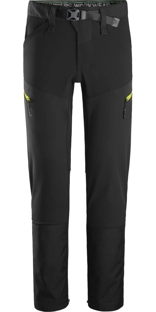 SnickersWorkwearFlexiWorkSoftshellStretchhose6948Schw-Neong-44