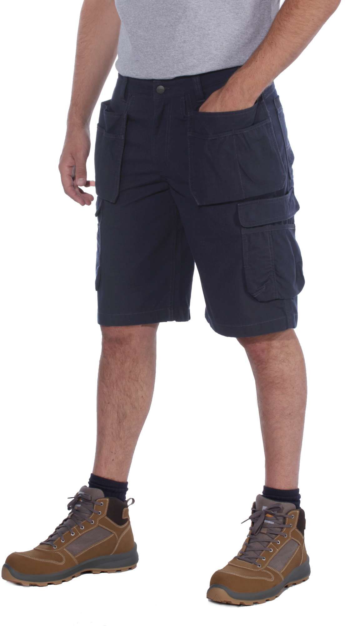 CarharttHerrenShortsSteelMultipocketShortNavy