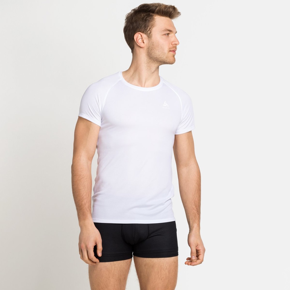 OdloTanktopBlTopCrewNeckSSActiveF-DryLightEco141162White-L