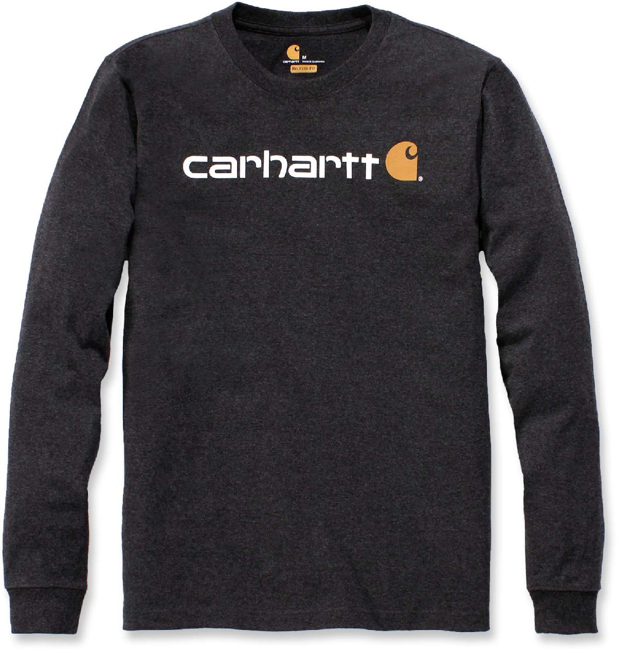 CarharttHerrenT-ShirtCoreLogoT-ShirtLSCarbonHeather