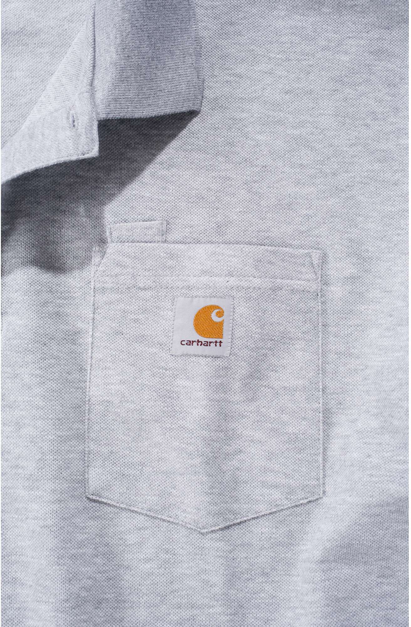 CarharttPoloContractorSWorkPocketPoloHeatherGrey