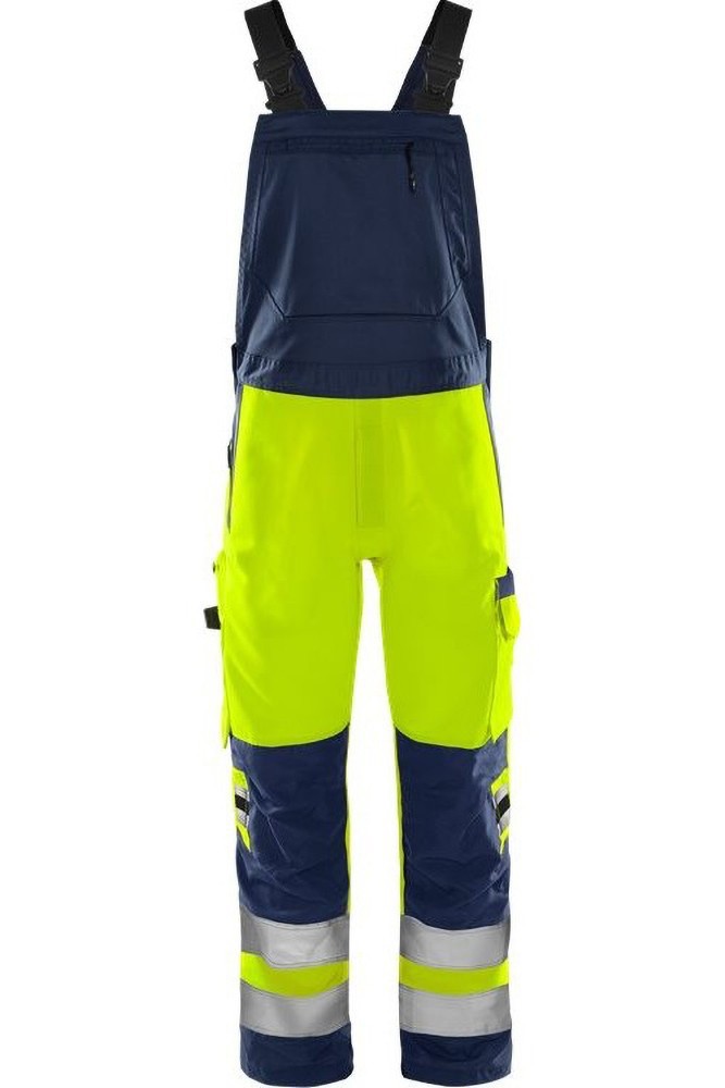 FristadsHighVisGreenLatzhoseKl21030GPLUWarnschutz-GelbMarine