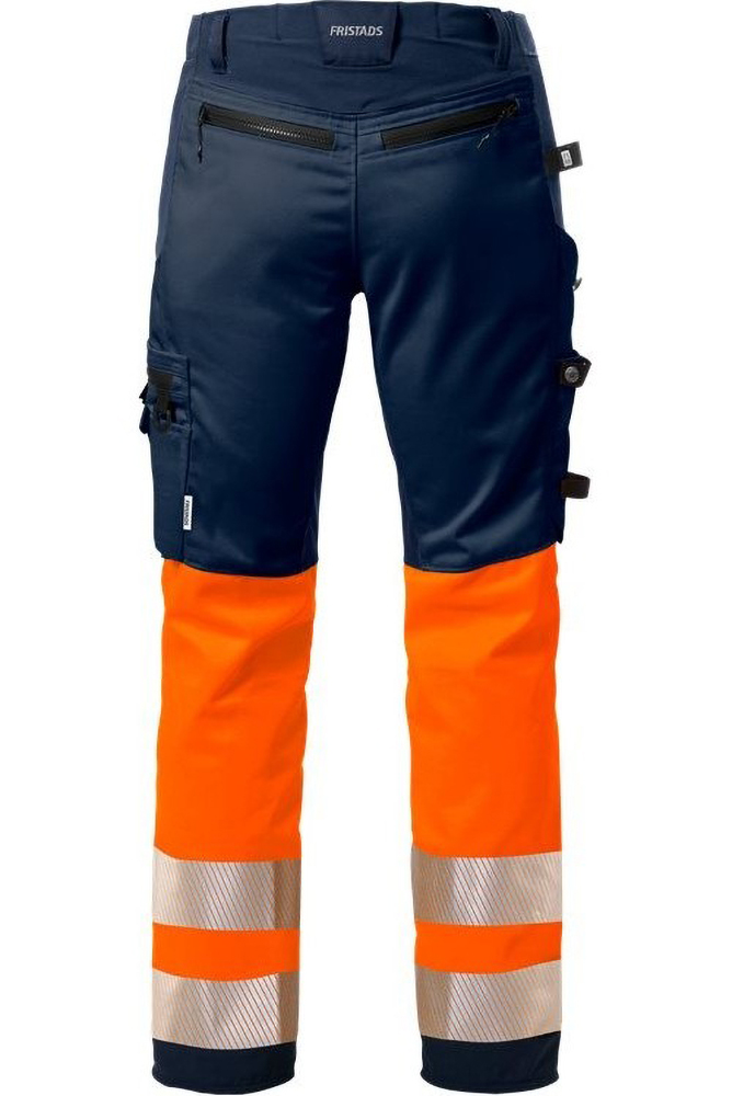 FristadsHighVisHandwerkerStretch-HoseKl12706PLUWarnschutz-OrangeMarine-C44
