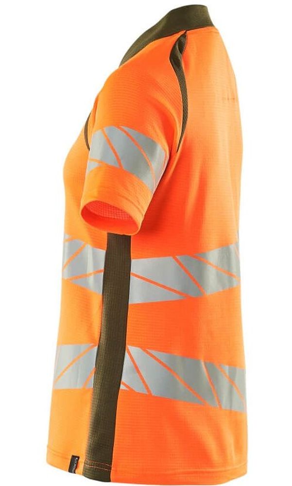 MascotDamenPolo-ShirtAccelerateSafe19093-771Hi-visOrangeMoosgrn-XXL