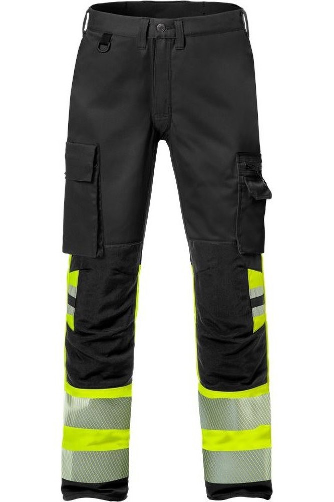 FristadsHighVisStretch-HoseKl12705PLUWarnschutz-GelbSchwarz-C44