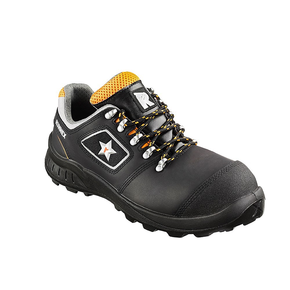 RUNNEXS3-SicherheitshalbschuhTeamStarSchwarzOrange