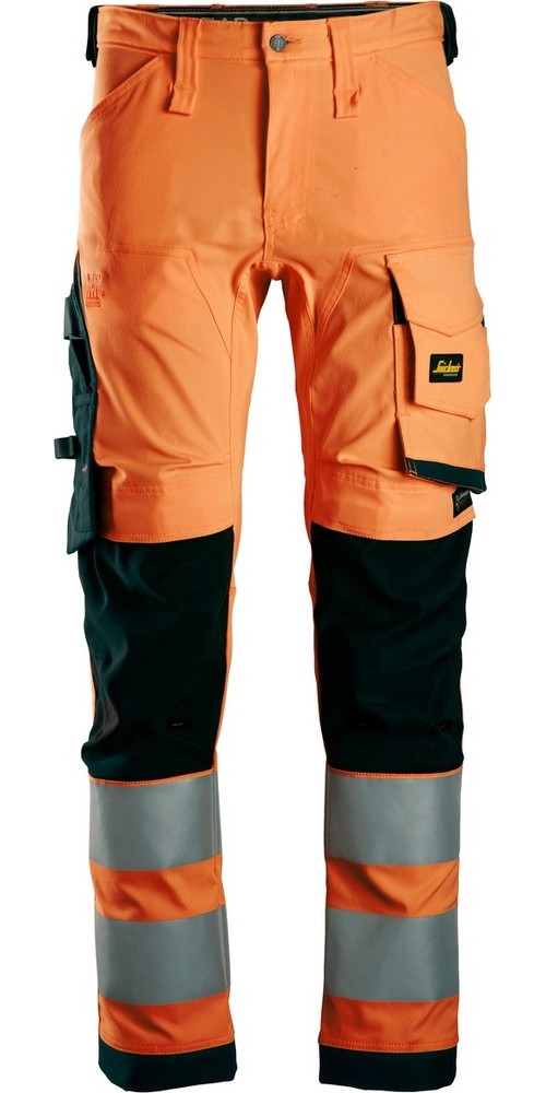 SnickersWorkwearHigh-VisStretchArbeitshoseKlasse2High-VisOrangeSchwarz