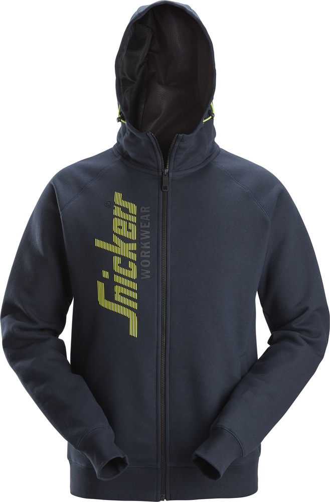 SnickersWorkwearLogoHoodiemitReiverschluss2846Navy-XS