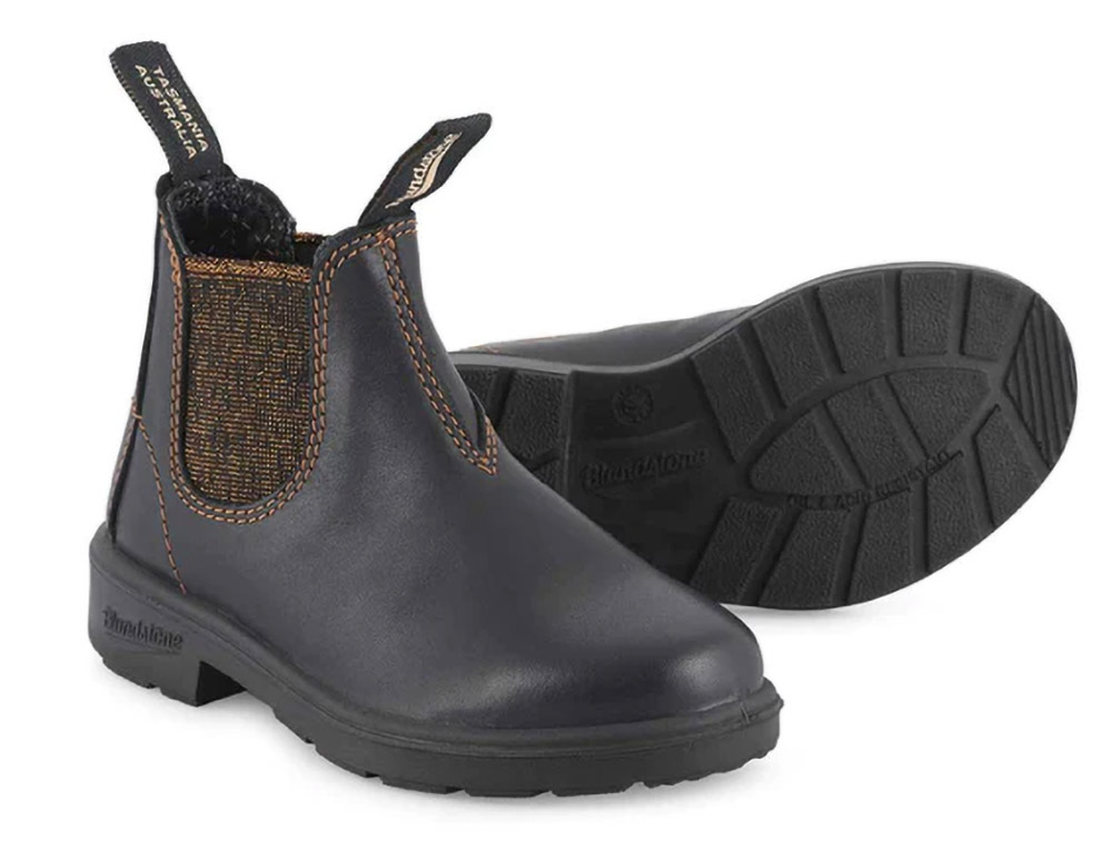 BlundstoneKinderStiefelBoots1992LeatherKidsBlackBronzeGlitter