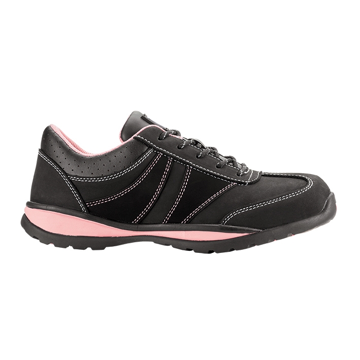 RUNNEXDamenS2-SicherheitshalbschuhGirlStarSchwarzPink