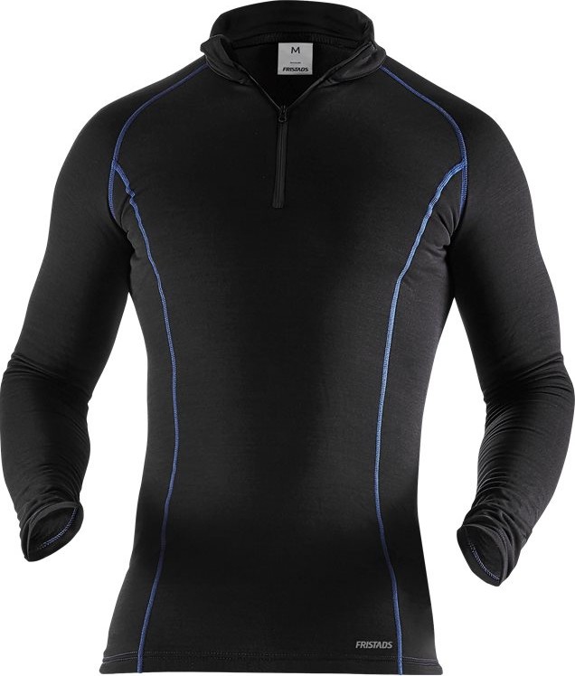 FristadsLongsleevePolartecZipper-T-ShirtLangarm7078PTSchwarz