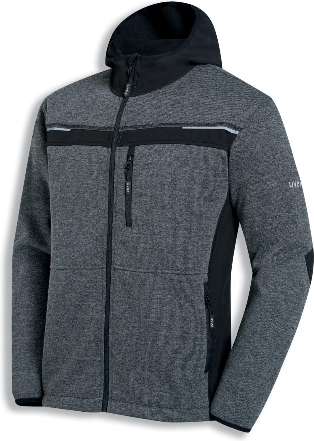 UvexSoftshelljackePerfectSchwarzAnthrazit-Melange89407