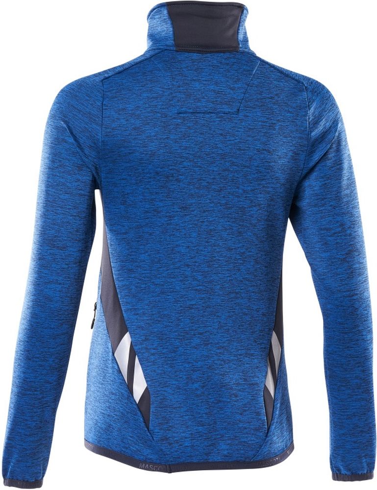 MascotDamenFleecepullovermitkurzemReiverschlussAccelerate18053-316AzurblauSchwarzblau-XXL