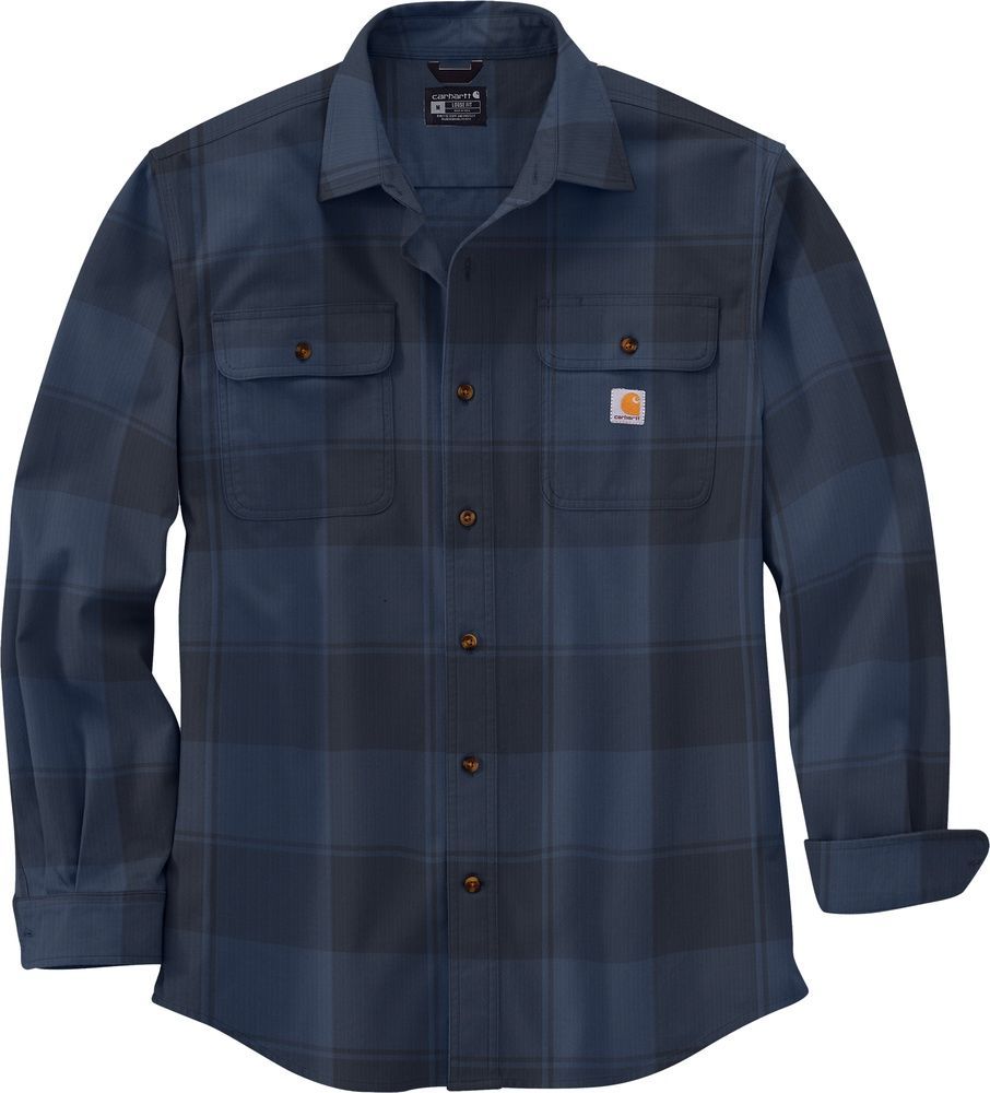 CarharttFlannelLSPlaidShirt106356Navy-S