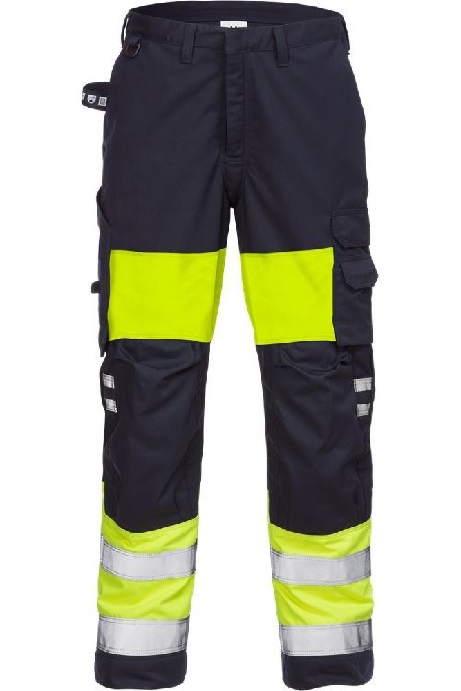 FristadsFlamestatHighVisHoseDamenKl12776ATHSWarnschutz-GelbMarine