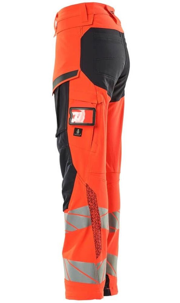 MascotDamenHosemitKnietaschenAccelerateSafe19078-511Hi-visRotSchwarzblau-C3476