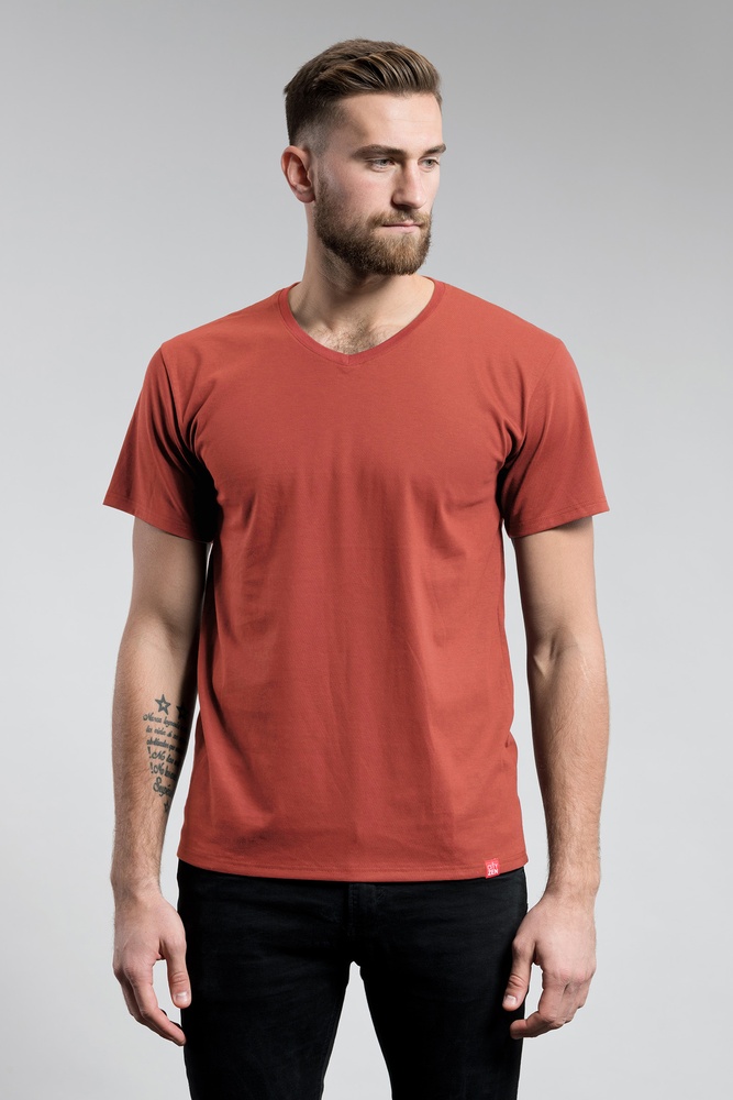 CityZenHerrenT-ShirtKlassischBondyDunkelrot-3XL