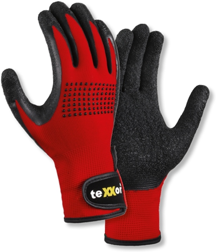 teXXorNylon-MontagehandschuheLatexBeschichtet12Stck2426RotSchwarz-8