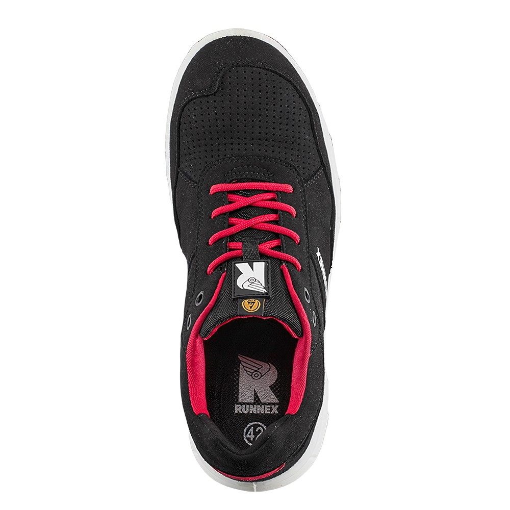RUNNEXS1P-ESD-SicherheitshalbschuhFlexStarSchwarzRot