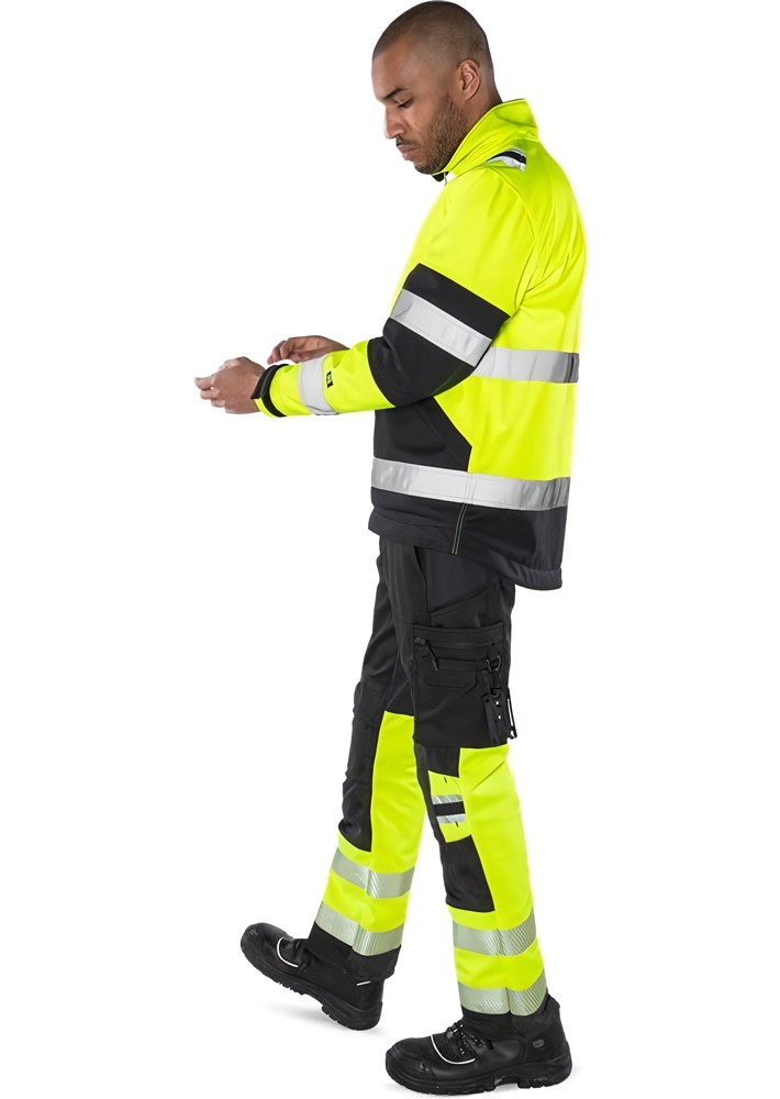 FristadsHighVisStretch-HoseKl12705PLUWarnschutz-GelbSchwarz-C44