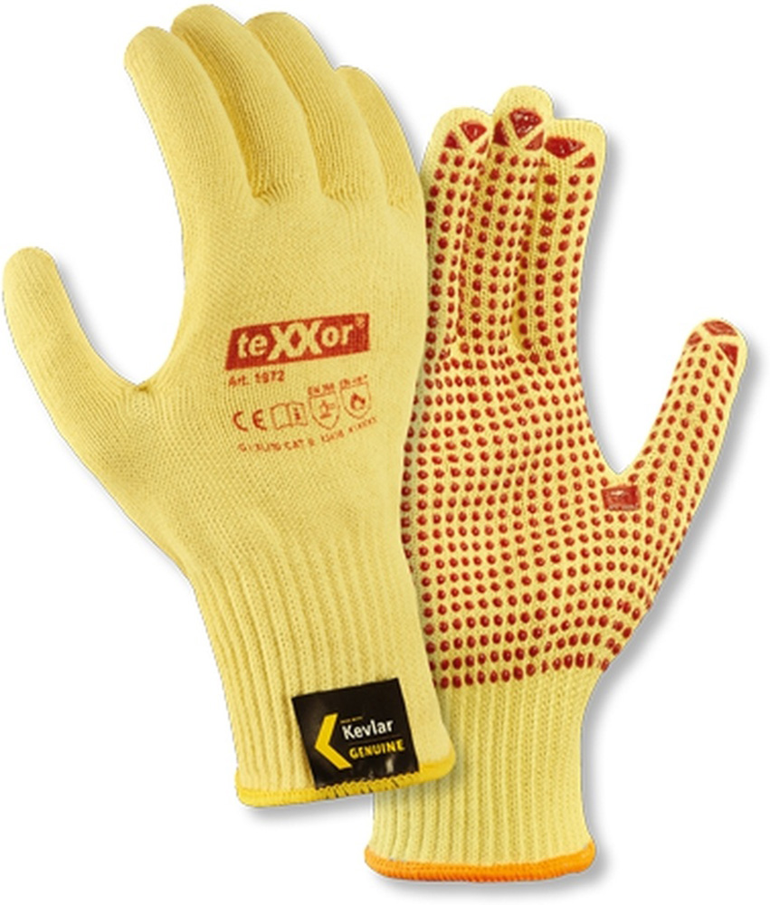 teXXorMittelstrick-HandschuheAramidMitNoppen12Paar1972