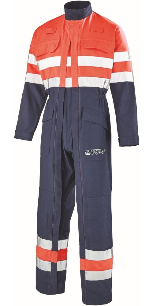 CepovettOverall2ReissverschlsseSilverTech26094738505FluoRedNavy-XS