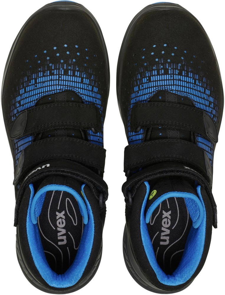 UvexSicherheitsschuhStiefel6832GelochtSchwarzBlauPu