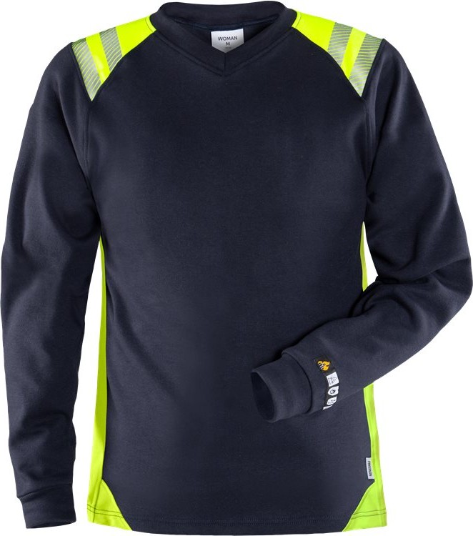 FristadsFlamestatDamenT-Shirtla7358ATSMarineWarnschutz-Gelb