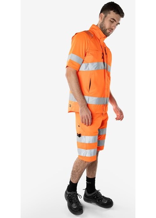 FristadsHighVisGreenWesteKl25067GPLUWarnschutz-Orange