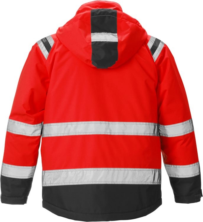 FristadsWarnschutz-JackeHighVisAirtechWinterjackeKl34035GTTWarnschutz-RotSchwarz