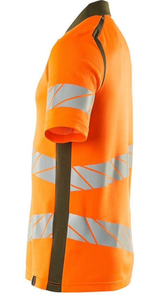 MascotPolo-ShirtAccelerateSafe19083-771Hi-visOrangeMoosgrn-XXL