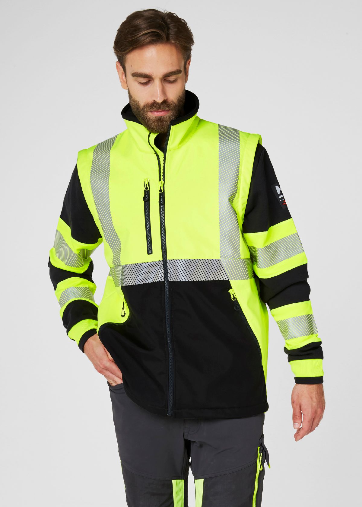 HellyHansenJacke74272IcuSoftshellJacket369EN471YellowBlack