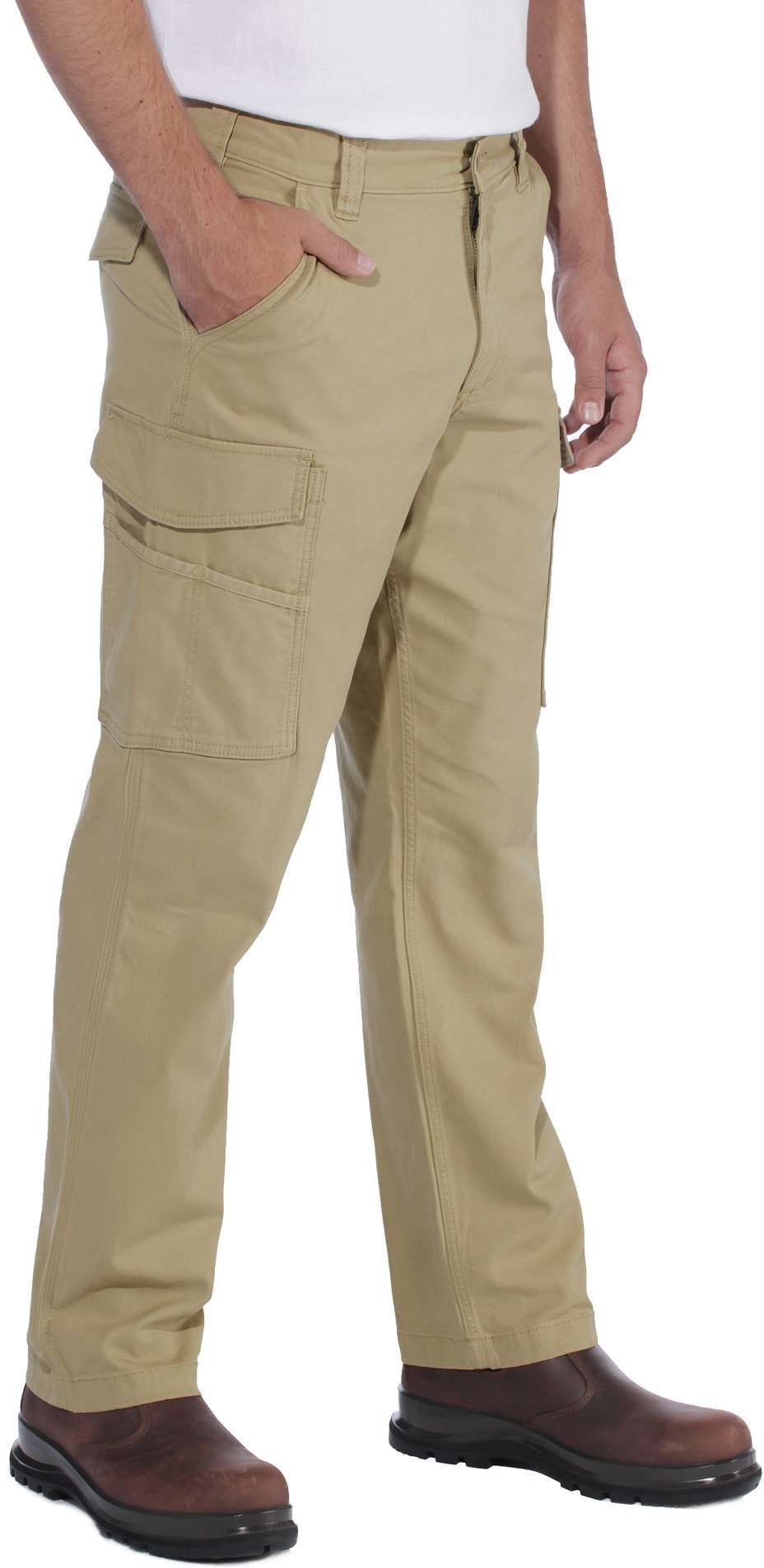 CarharttHerrenHoseRuggedFlexRigbyCargoPantDarkKhaki