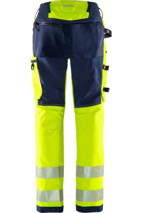 FristadsHighVisGreenStretchhoseDamenKl22665GSTPWarnschutz-GelbMarine