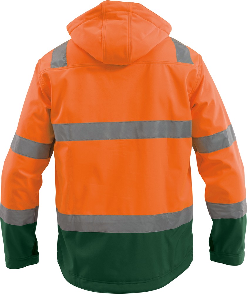 DassyWarnschutzSoftshell-JackeMalagaPES74NeonorangeFlaschengrn