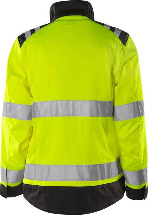 FristadsHighVisGreenJackeDamenKl34068GPLUWarnschutz-GelbSchwarz