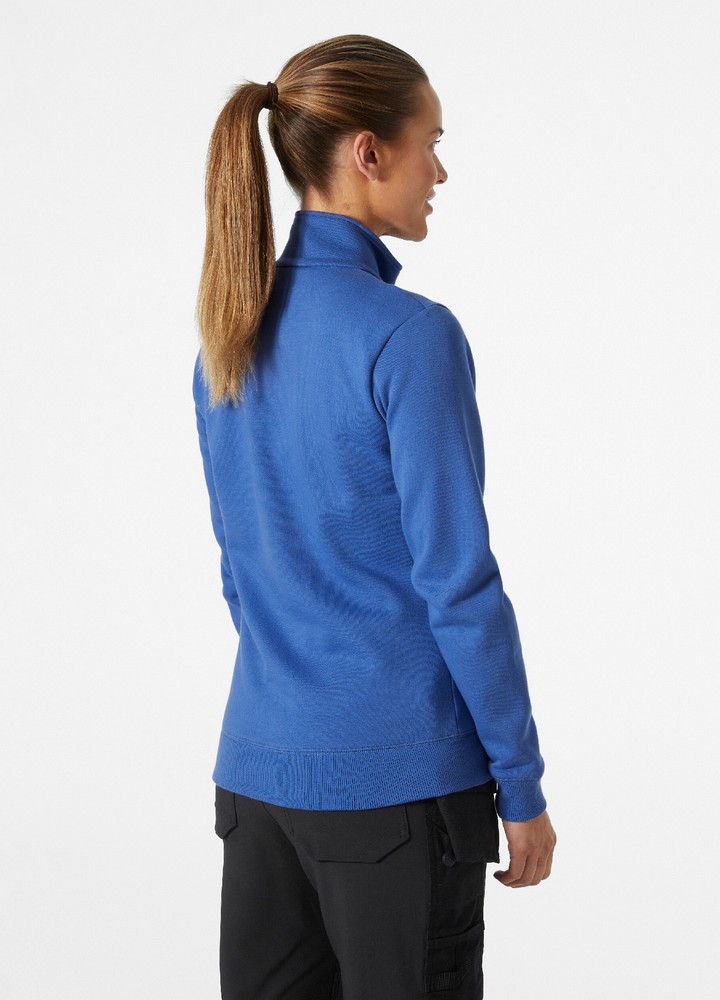 HellyHansenDamenClassicZipSweatshirtStoneBlue-XS