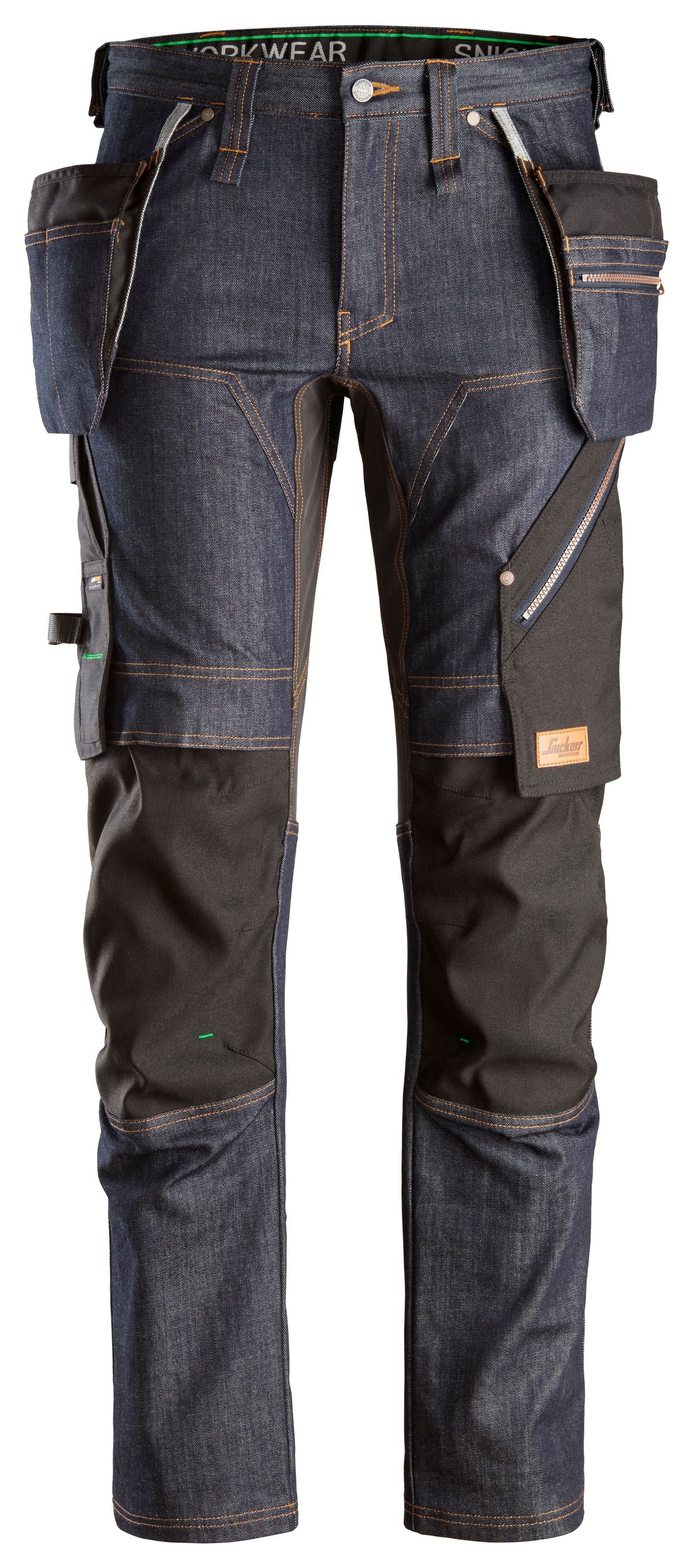 SnickersFlexiWorkDenimArbeitshosemHolstertaschenEN14404Denim-Schwarz