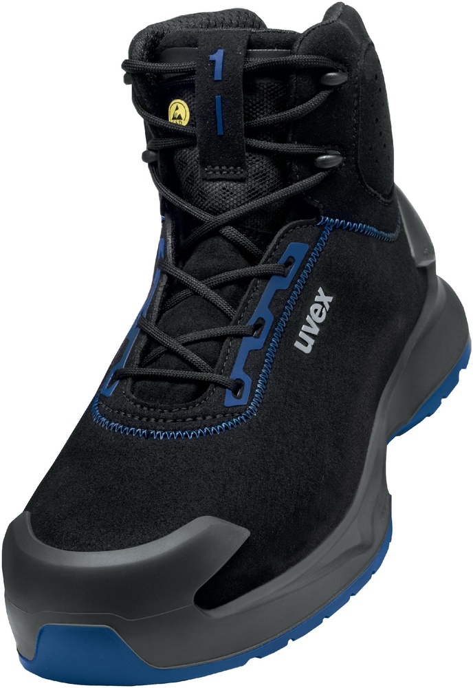 UvexSicherheitsschuhStiefel1X-CraftSicherheitsstiefelS2SR68159SchwarzBlau-39Weite12