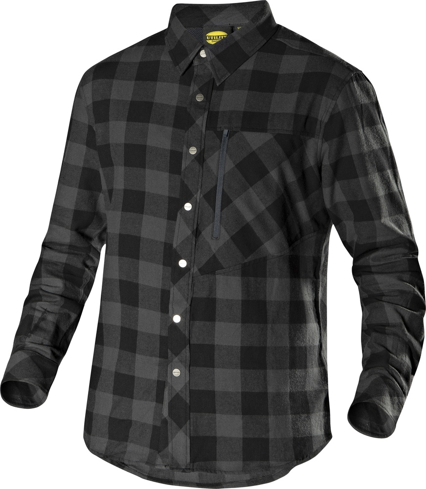 UtilityDiadoraHemdShirtCheckCortinaBlackEbony-S