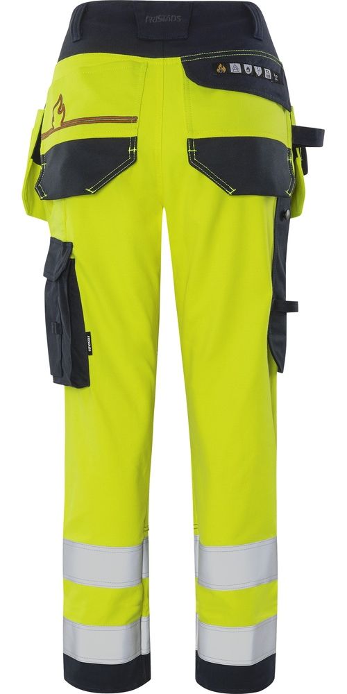 FristadsDamenFlamestatHighVisHandwerkerStretchHoseKl22164ATHF300374Hi-VisYellowNavy-50