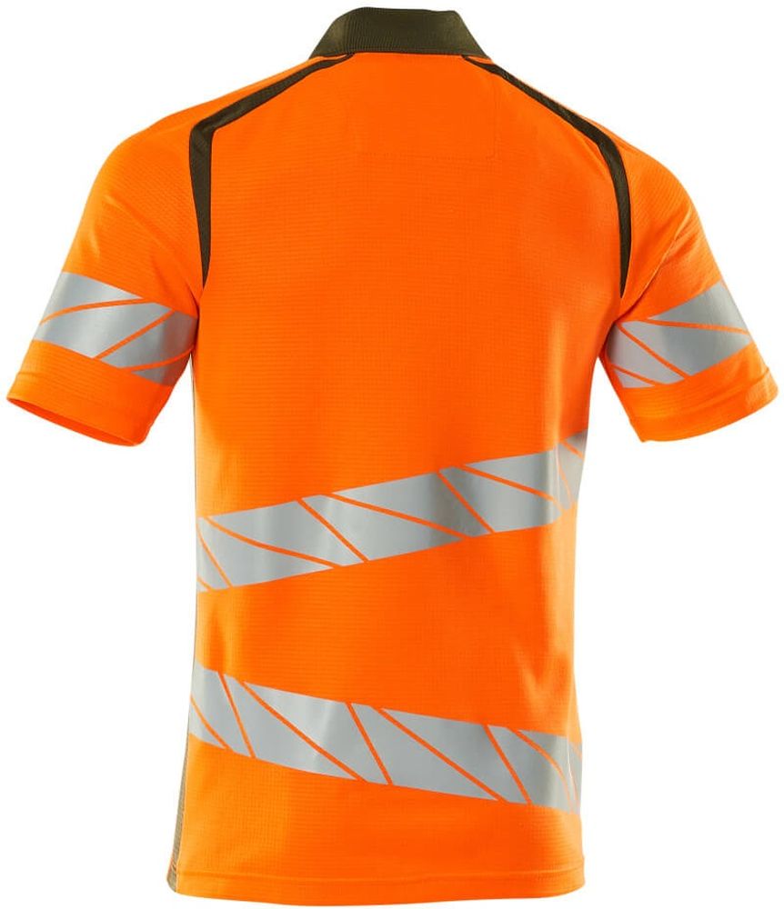 MascotPolo-ShirtAccelerateSafe19083-771Hi-visOrangeMoosgrn-XXL